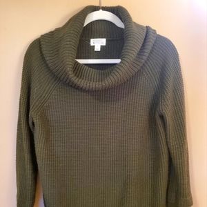 Market & Spruce Cowl Neck Sweater, Green, Small